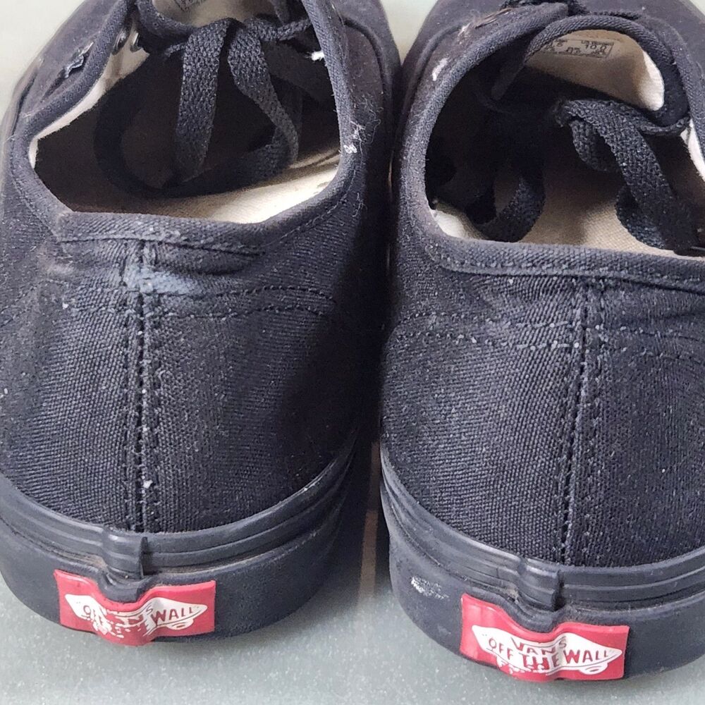 Vans Authentic Black Canvas Skate Shoes Men’s 8.5 Women’s 10 Classic - Picture 4 of 11